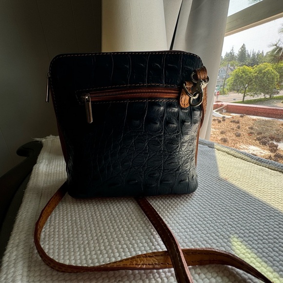 Moda in Pelle Alice blue/Saddle leather Crossbody bag - Picture 5 of 6